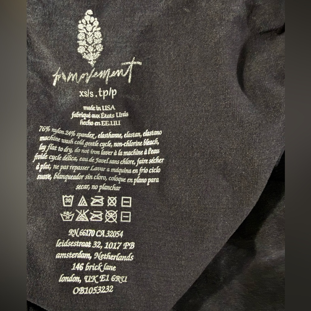FP Movement Good Karma Onesie Washed Black XS/S Yoga Workout Jumpsuit - Picture 5 of 7